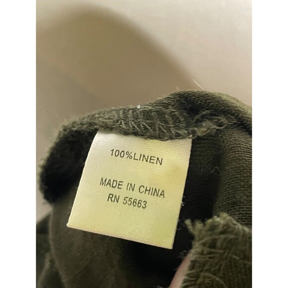 For Cynthia Green Linen Paperbag Waist Pants Size Petite M High Rise Relaxed - Picture 10 of 14